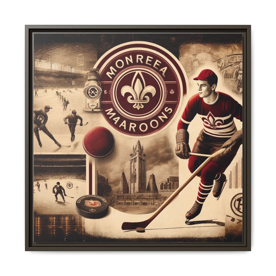 "Vintage Montreal Maroons"  - Matte Canvas, Framed