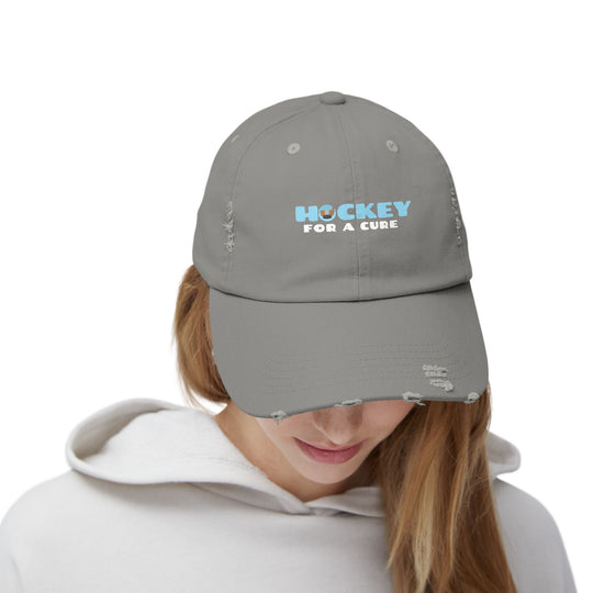 "Hockey For A Cure" -  Distressed Cap