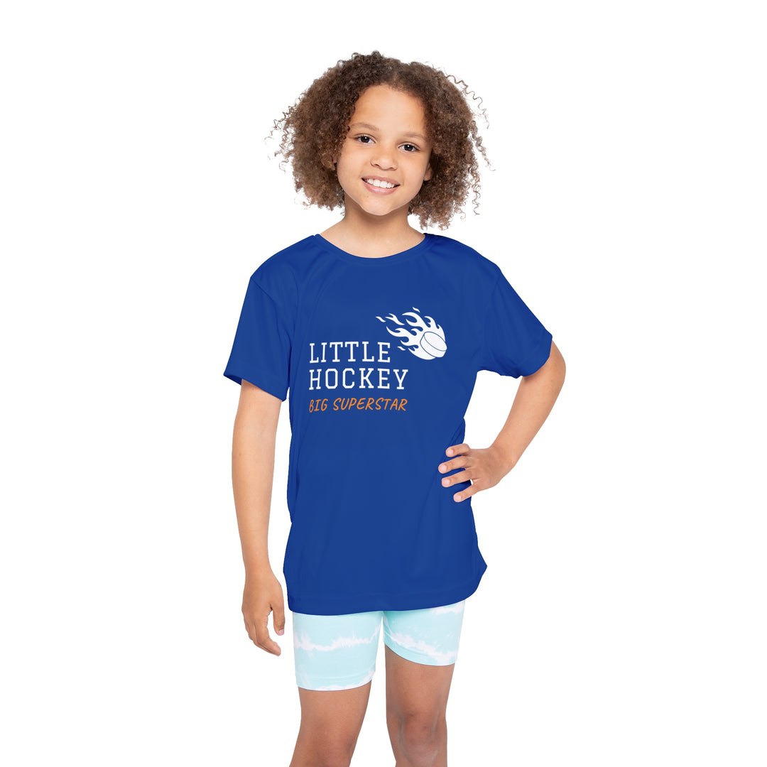 "Little Hockey Big Superstar" - Kids Sports T-Shirt