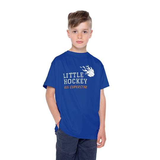 "Little Hockey Big Superstar" - Kids Sports T-Shirt