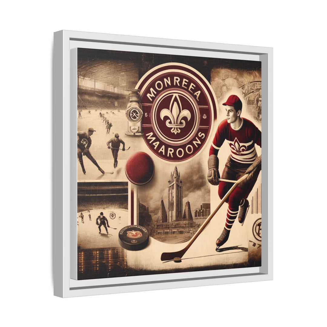 "Vintage Montreal Maroons"  - Matte Canvas, Framed