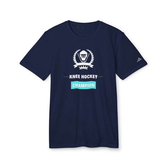 "Knee Hockey Champion" - adidas® Sport T-shirt