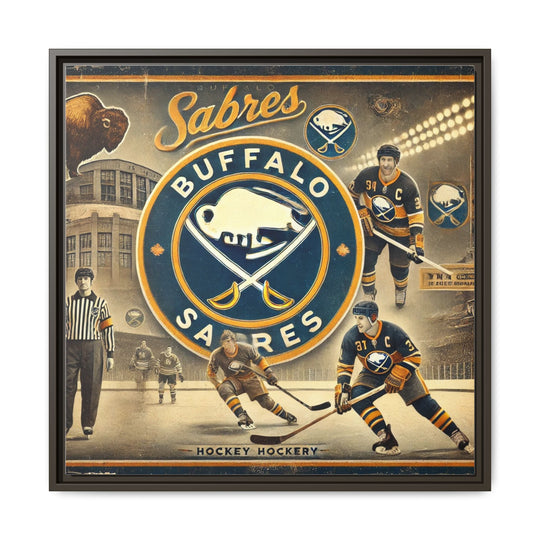 "Vintage Buffalo Sabres"  - Matte Canvas, Framed