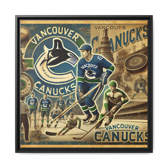 "Vintage Vancouver Canucks"  - Matte Canvas, Framed