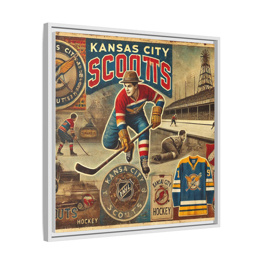 "Vintage Kansas City Scouts  - Matte Canvas, Framed