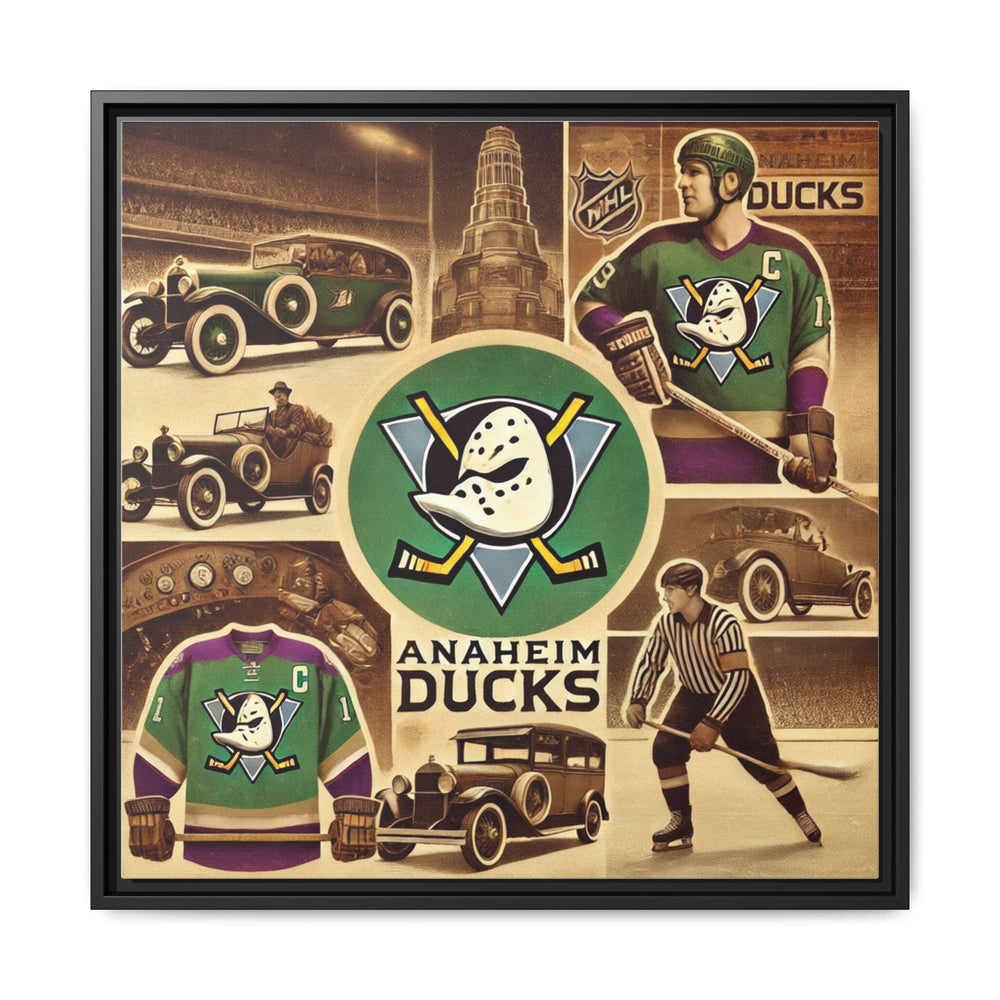 "Vintage Anaheim Ducks"  - Matte Canvas, Framed