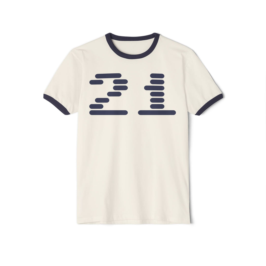 "Ringer #21" - Cotton Ringer T-Shirt