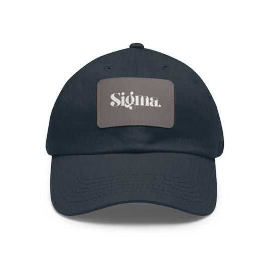 "Bold Sigma" - Leather Patch Cap