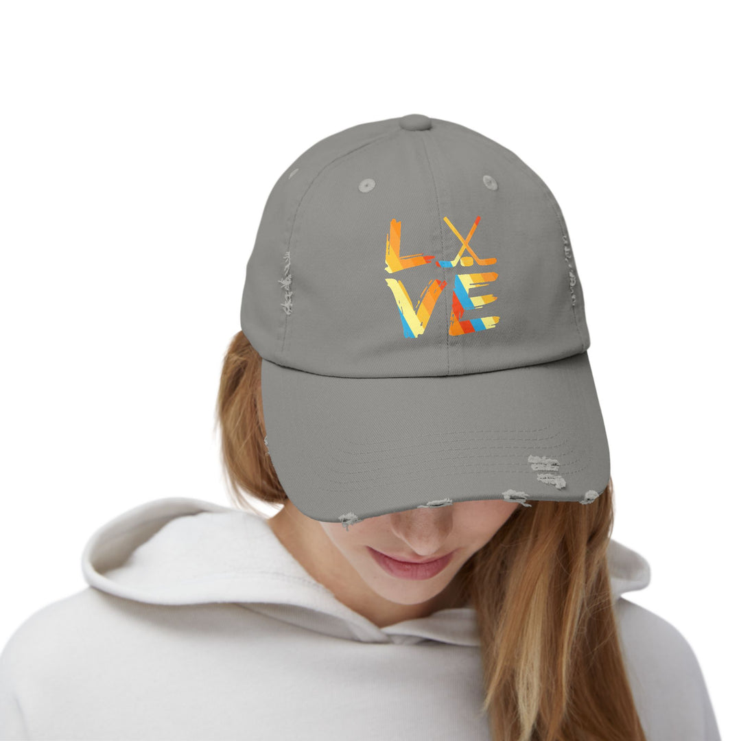 "Colorful Love" Distressed Cap