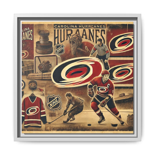 "Vintage Carolina Hurricanes"  - Matte Canvas, Framed
