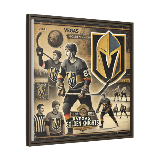 "Vintage Vegas Knights"  - Matte Canvas, Framed