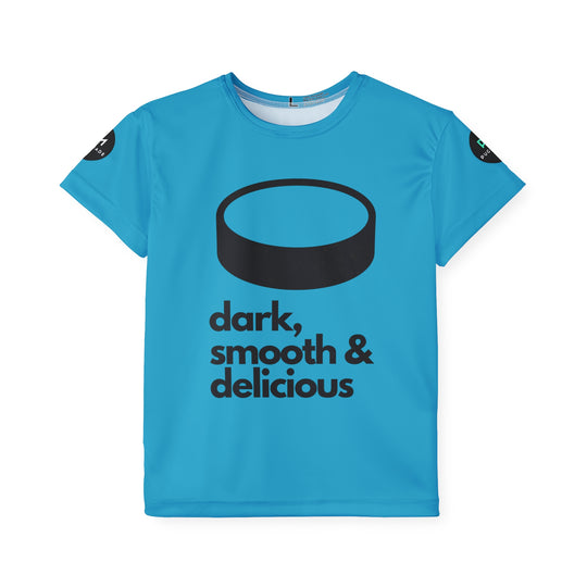 "Dark, Smooth & Delicious" - Kids Sports T-Shirt