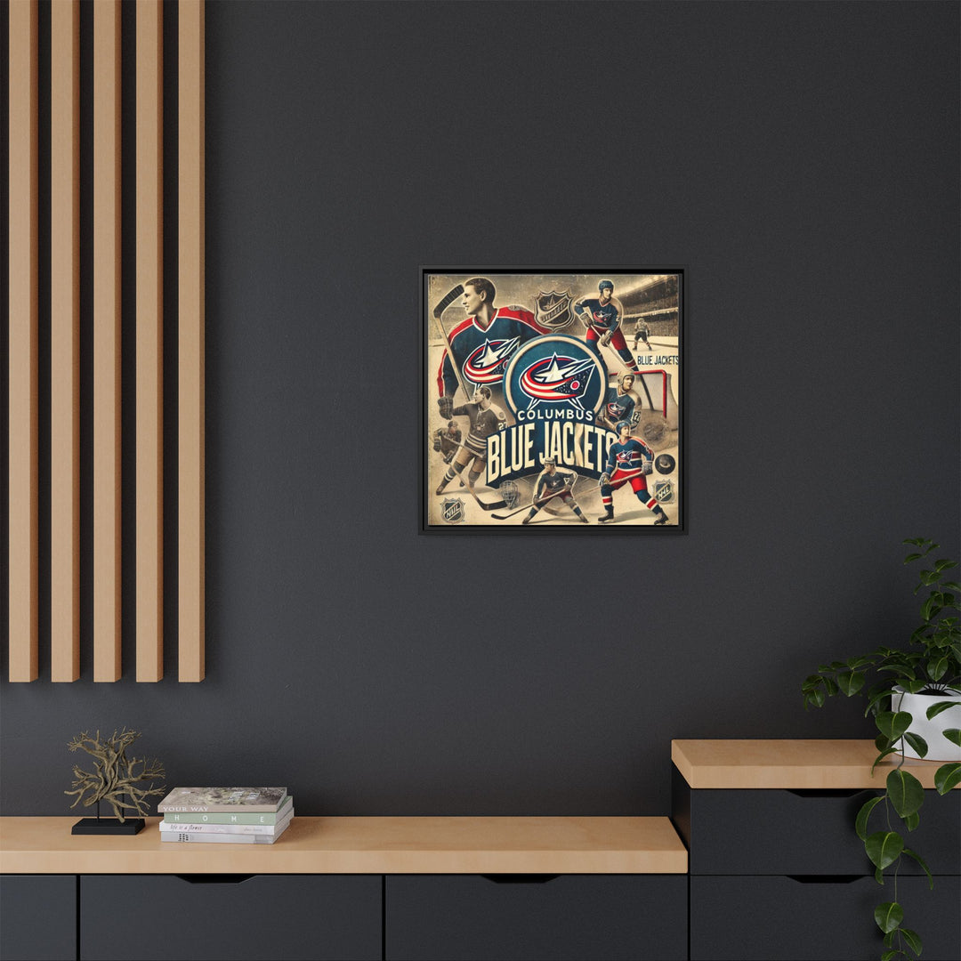 "Vintage Columbus Blue Jackets"  - Matte Canvas, Framed