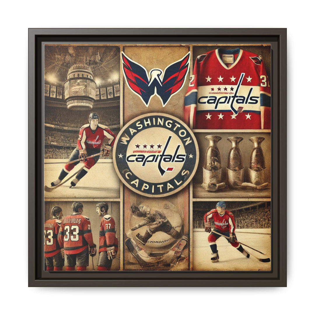 "Vintage Washington Capitals"  - Matte Canvas, Framed