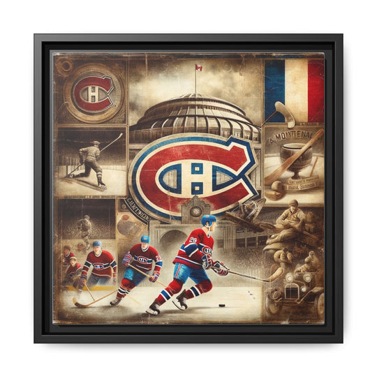 "Vintage Montreal Canadiens"  - Matte Canvas, Framed