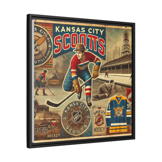 "Vintage Kansas City Scouts  - Matte Canvas, Framed