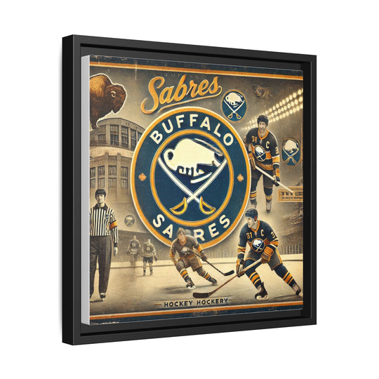 "Vintage Buffalo Sabres"  - Matte Canvas, Framed