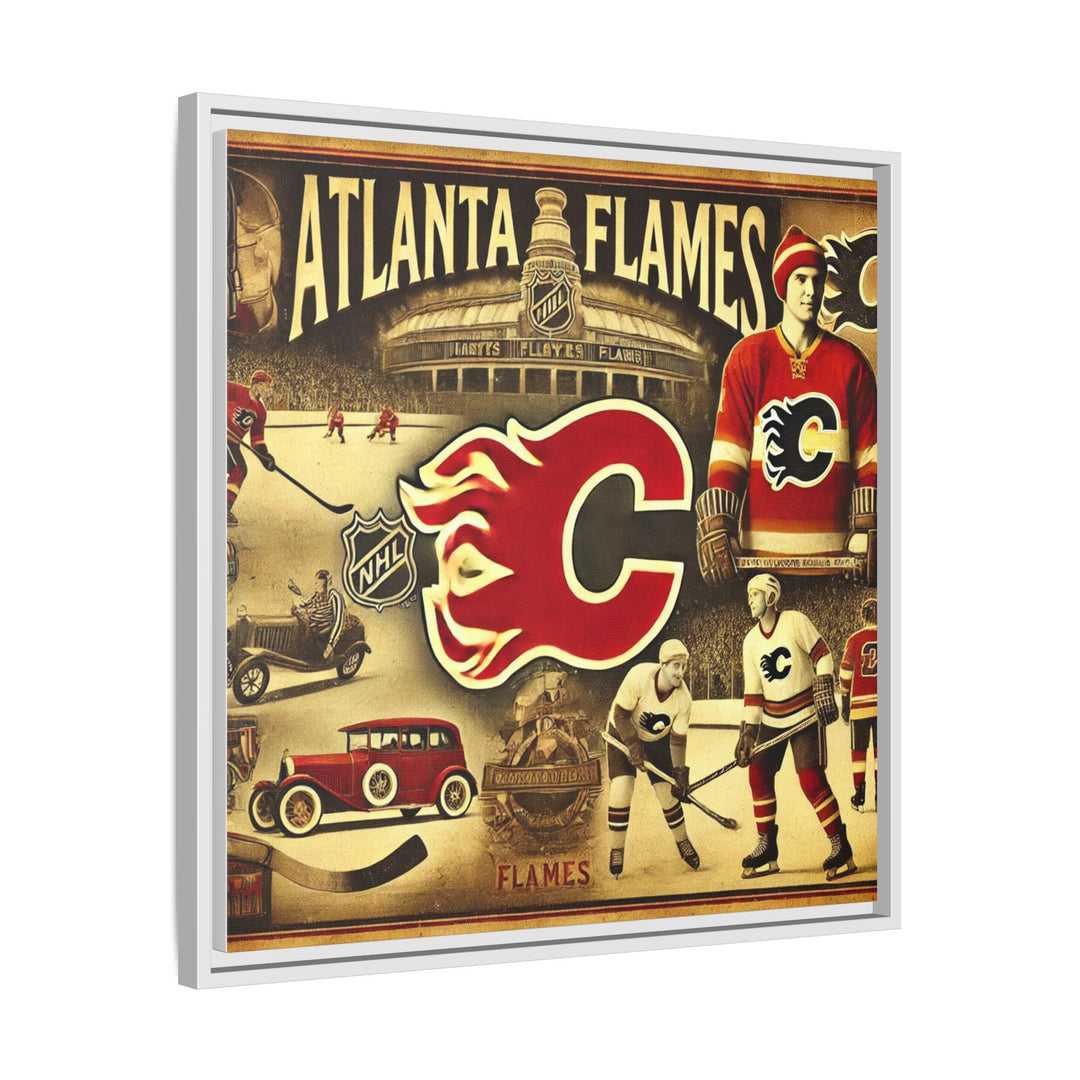 "Vintage Atlanta Flames"  - Matte Canvas, Framed