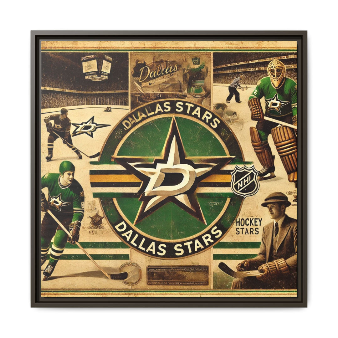"Vintage Dallas Stars"  - Matte Canvas, Framed