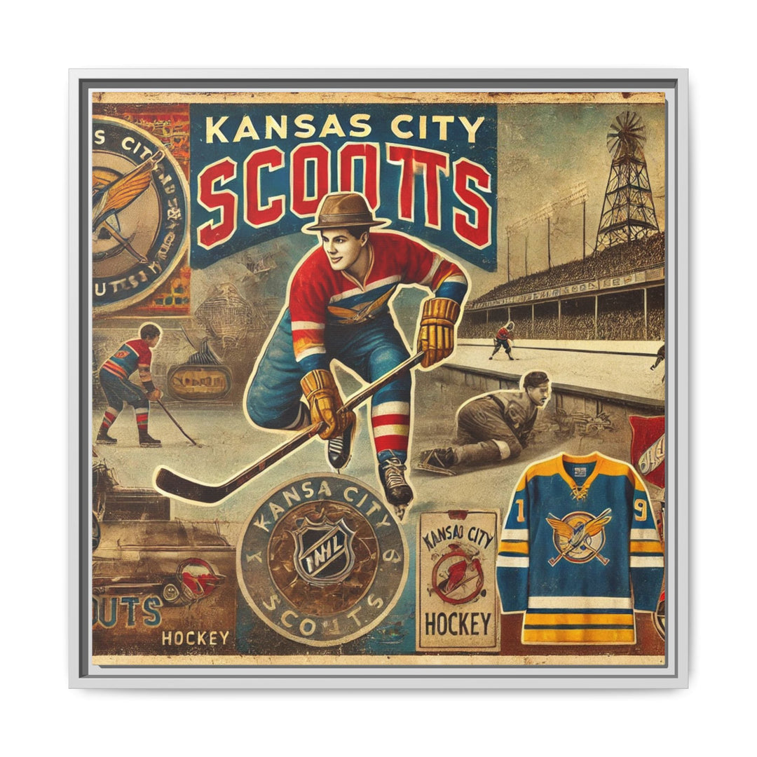 "Vintage Kansas City Scouts  - Matte Canvas, Framed