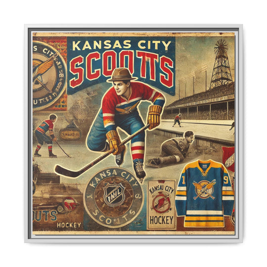 "Vintage Kansas City Scouts  - Matte Canvas, Framed