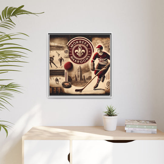 "Vintage Montreal Maroons"  - Matte Canvas, Framed