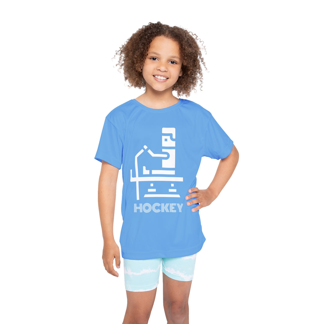 "Lego Guy On Skate" - Kids Sports T-Shirt