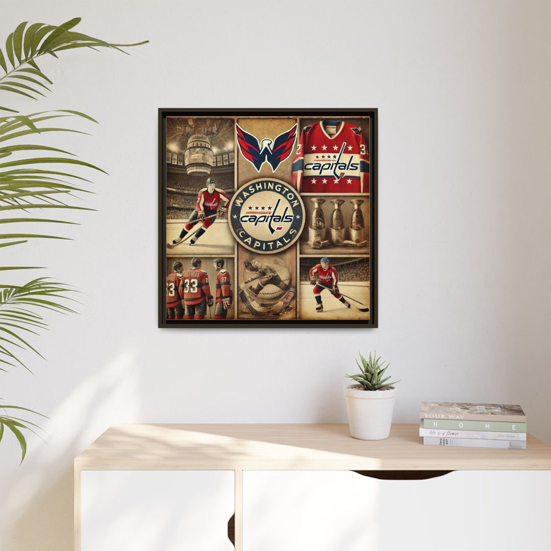 "Vintage Washington Capitals"  - Matte Canvas, Framed