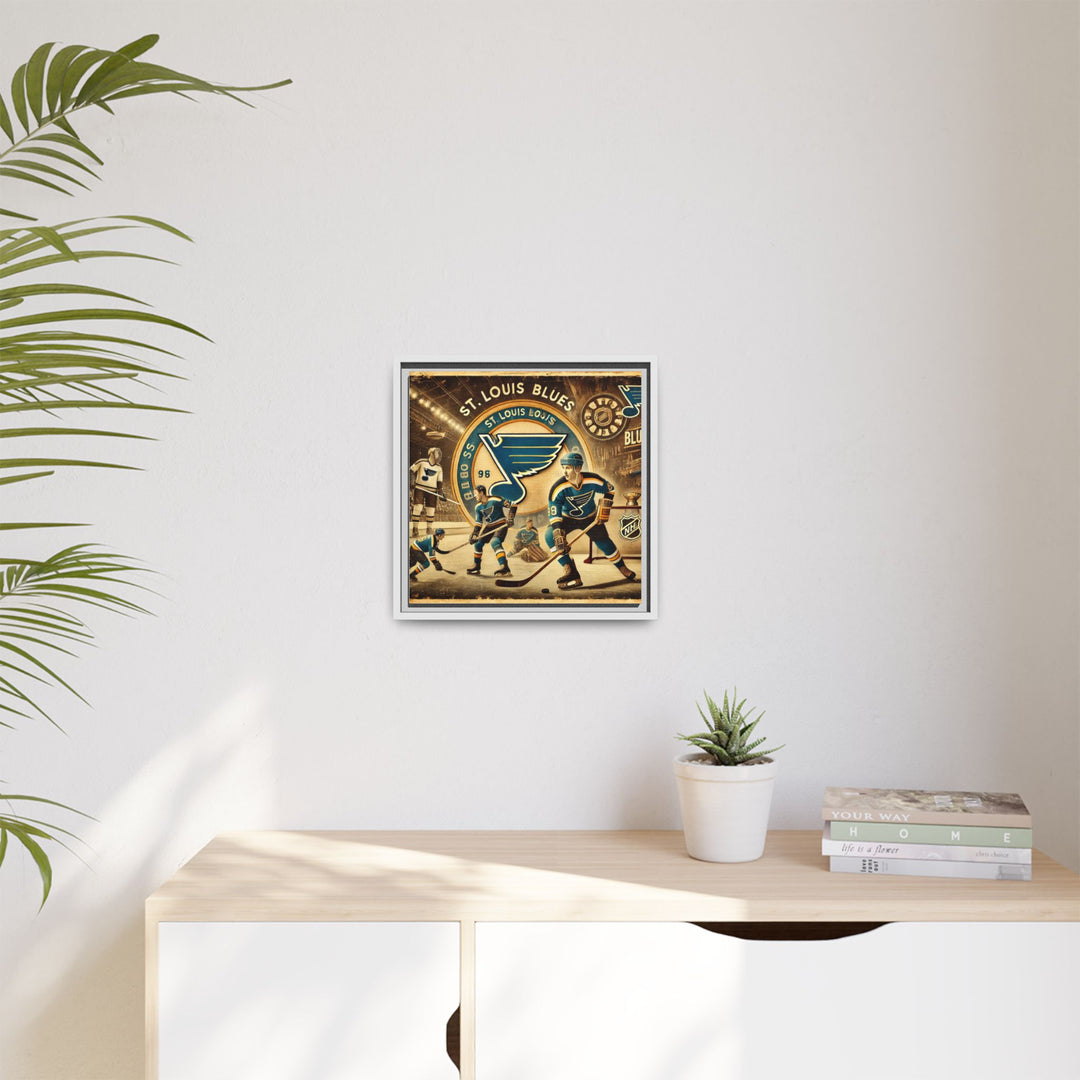"Vintage St. Louis Blues"  - Matte Canvas, Framed