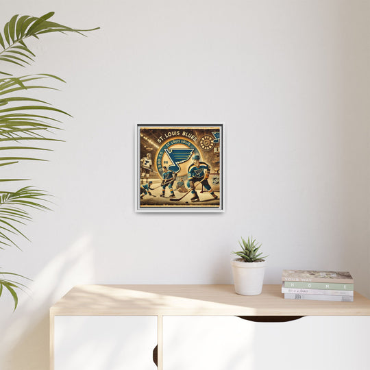 "Vintage St. Louis Blues"  - Matte Canvas, Framed