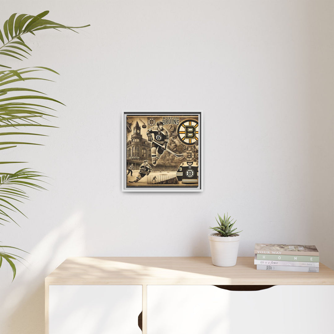 "Vintage Boston Bruins"  - Matte Canvas, Framed
