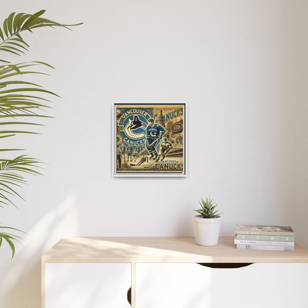 "Vintage Vancouver Canucks"  - Matte Canvas, Framed