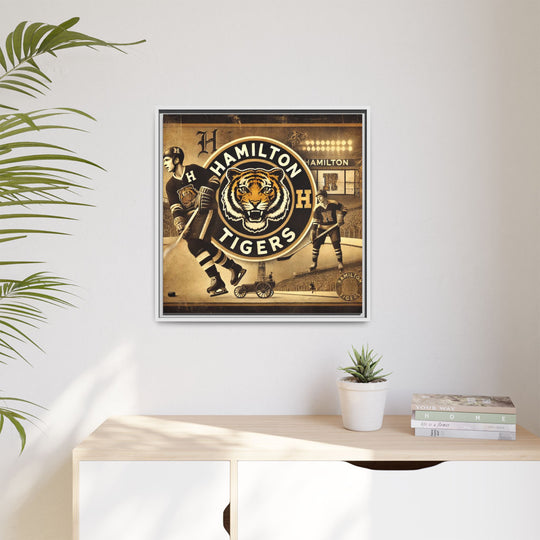 "Vintage Hamilton Tigers"  - Matte Canvas, Framed
