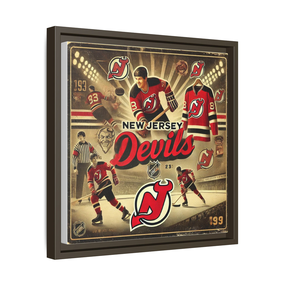 "Vintage New Jersey Devils"  - Matte Canvas, Framed