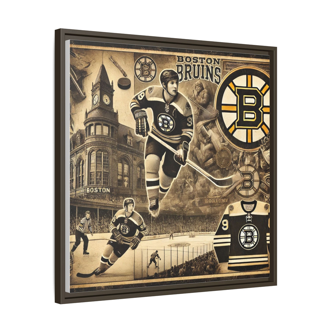 "Vintage Boston Bruins"  - Matte Canvas, Framed