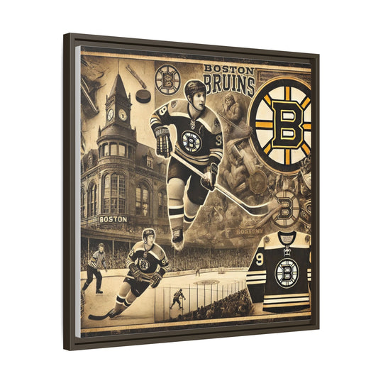 "Vintage Boston Bruins"  - Matte Canvas, Framed