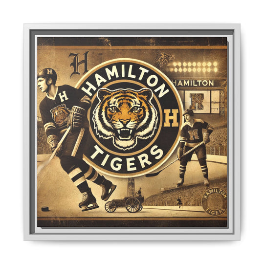 "Vintage Hamilton Tigers"  - Matte Canvas, Framed