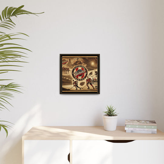"Vintage Cleveland Barons"  - Matte Canvas, Framed