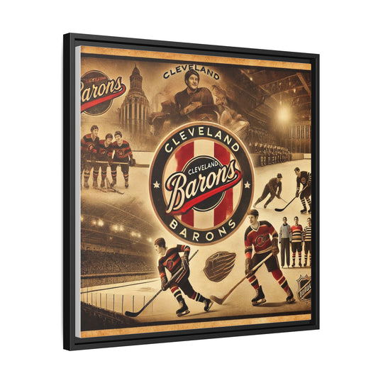 "Vintage Cleveland Barons"  - Matte Canvas, Framed
