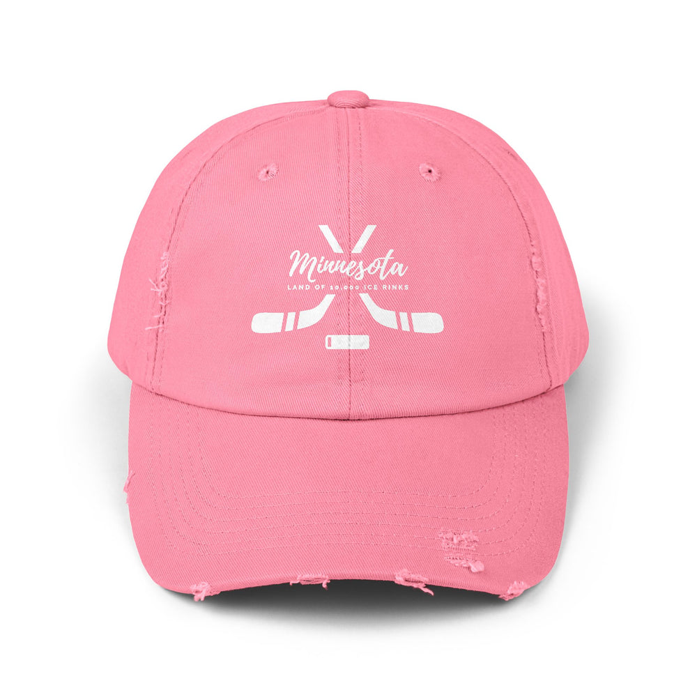 "Land Of 10,000 Ice Rinks" -  Distressed Cap