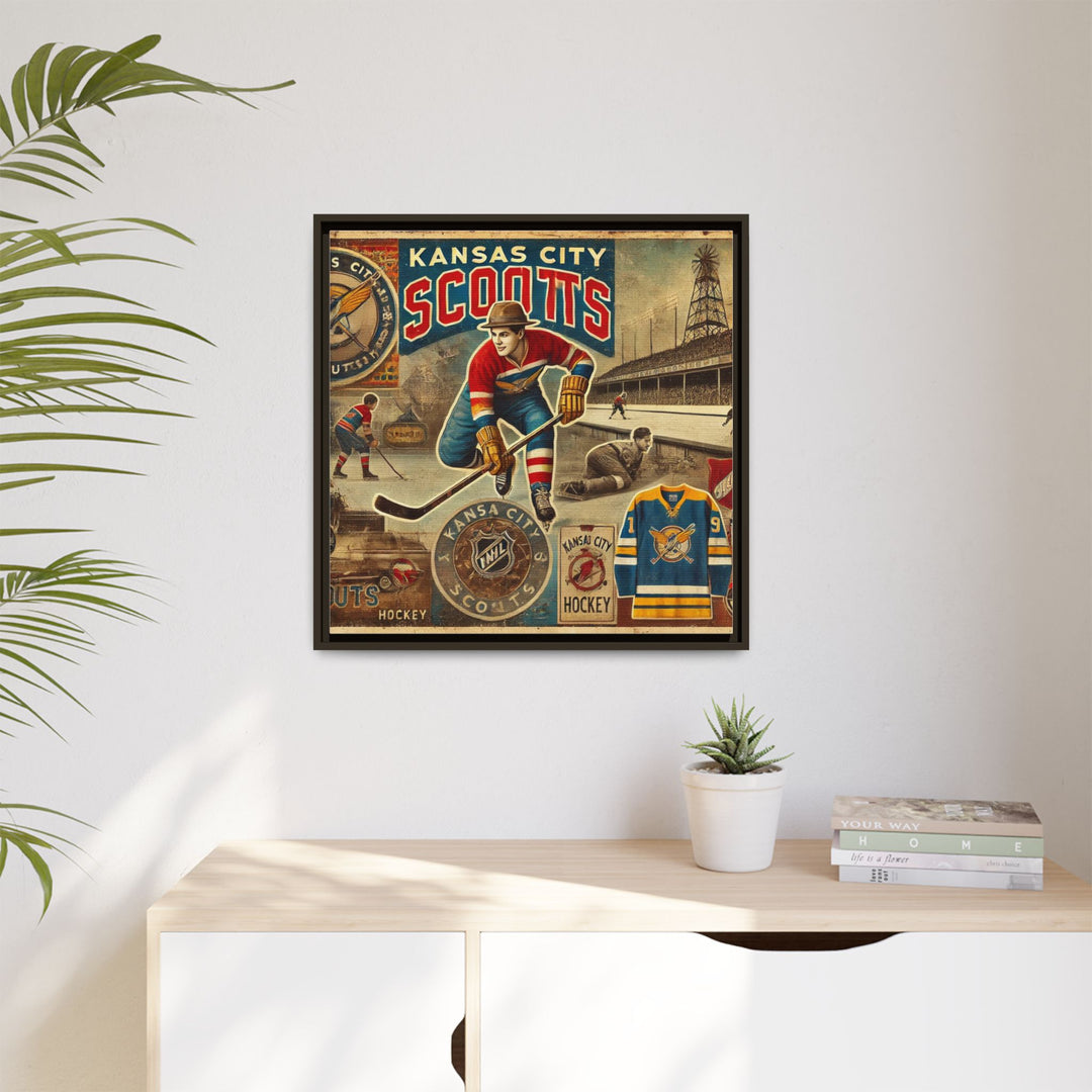 "Vintage Kansas City Scouts  - Matte Canvas, Framed