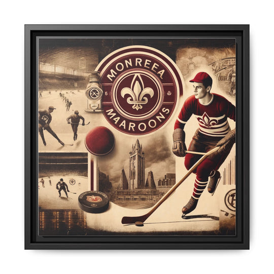 "Vintage Montreal Maroons"  - Matte Canvas, Framed