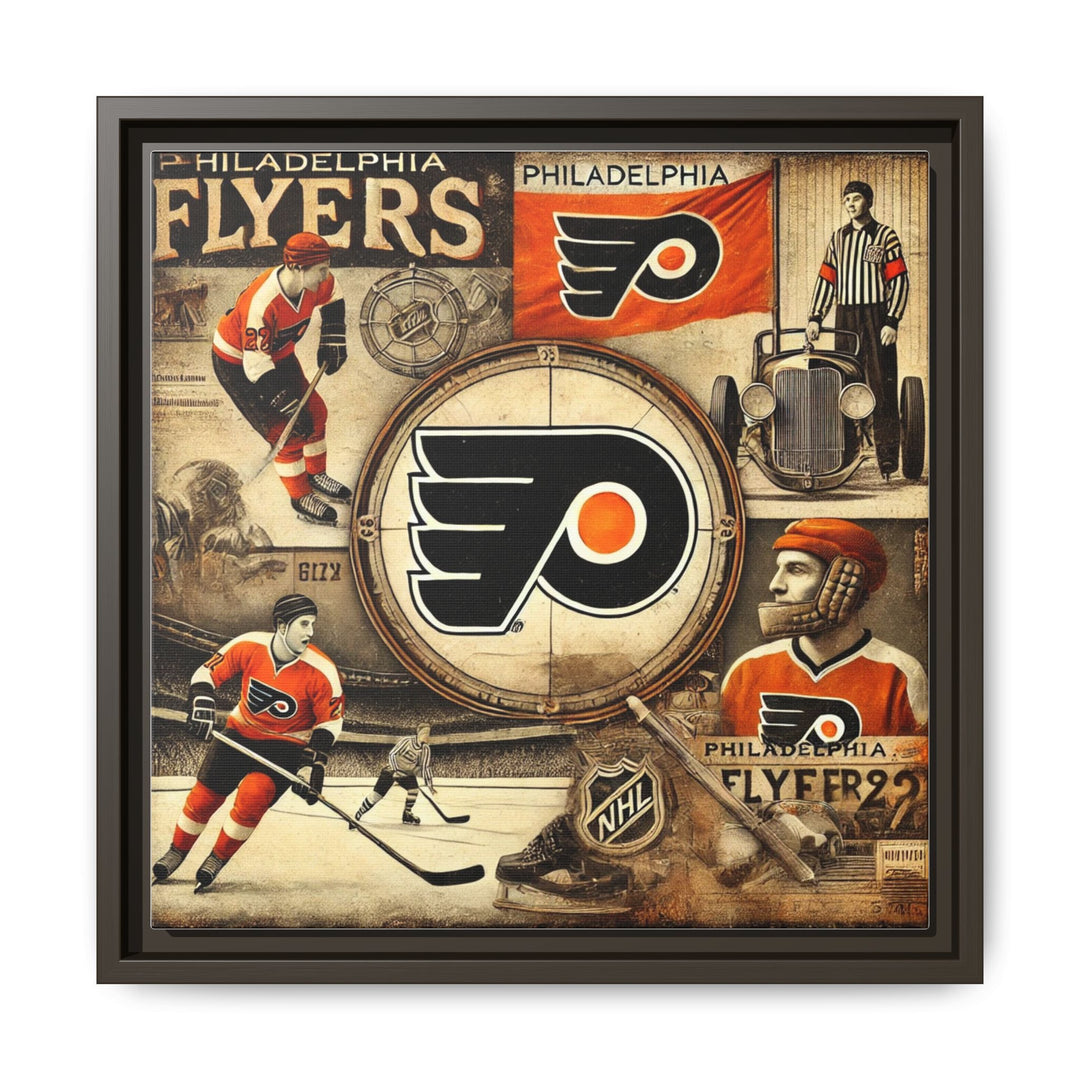 "Vintage Philadelphia Flyers"  - Matte Canvas, Framed