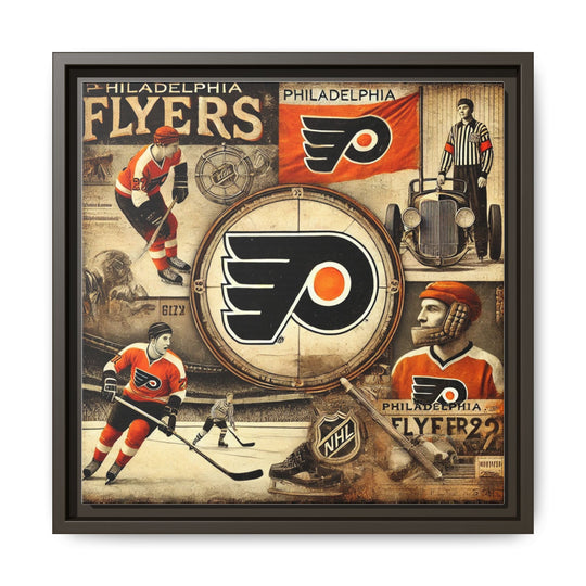 "Vintage Philadelphia Flyers"  - Matte Canvas, Framed