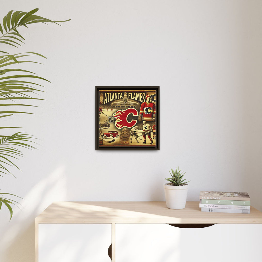 "Vintage Atlanta Flames"  - Matte Canvas, Framed