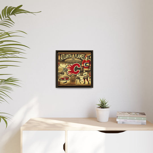 "Vintage Atlanta Flames"  - Matte Canvas, Framed