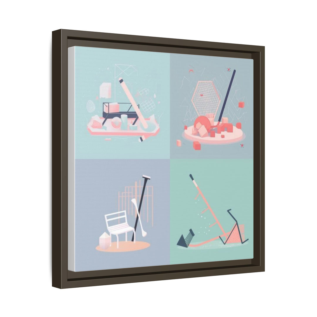 "Relaxing & Hockey"  - Matte Canvas, Framed