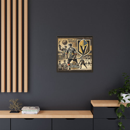 "Vintage Vegas Knights"  - Matte Canvas, Framed