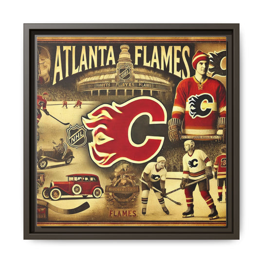 "Vintage Atlanta Flames"  - Matte Canvas, Framed
