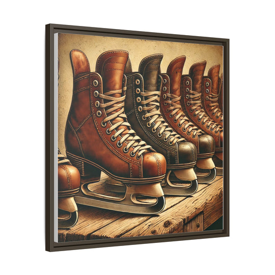 "Vintage Skates"  - Matte Canvas, Framed